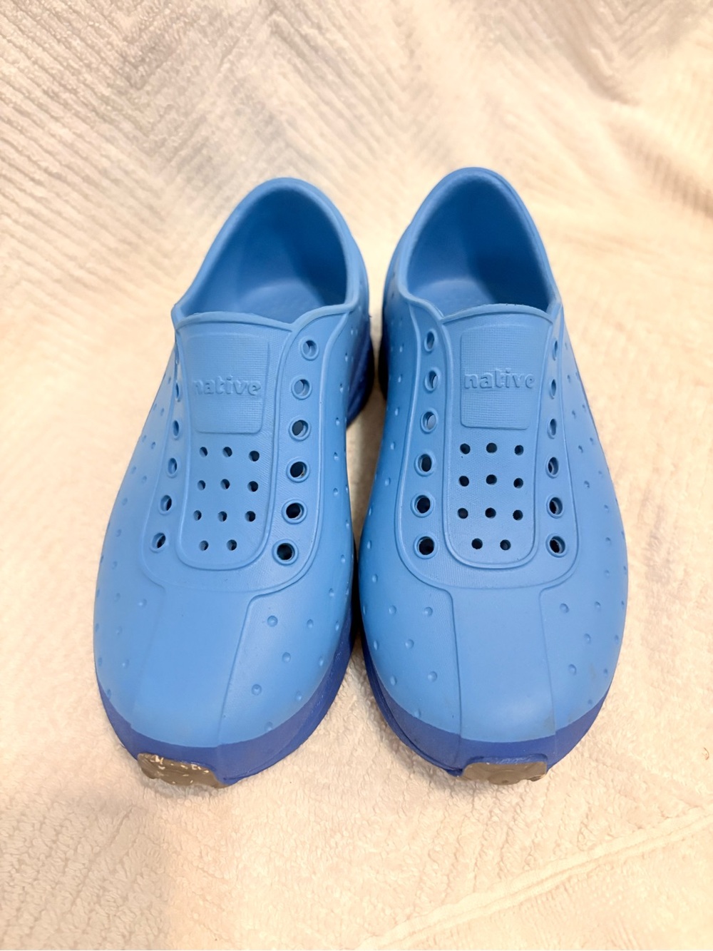 Native Unisex Slip-On Shoes in Light Blue
